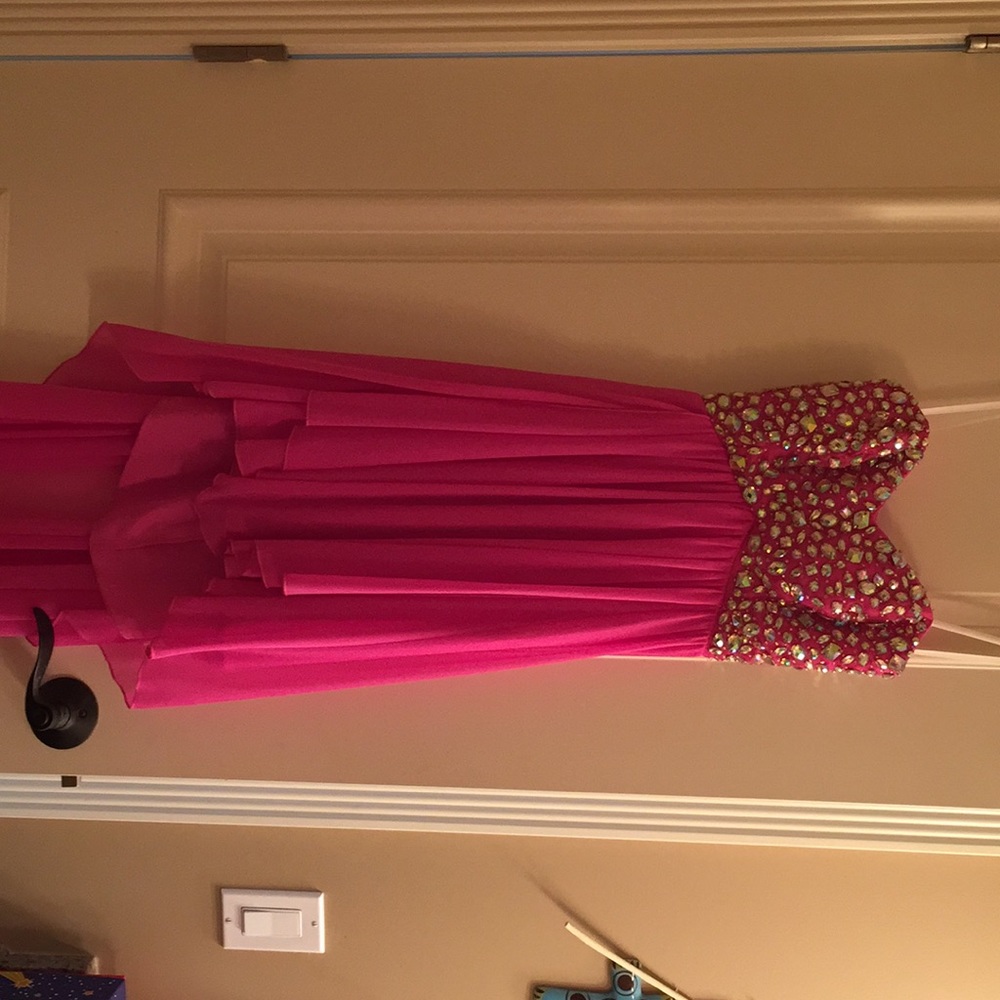 Strapless High Low B. Darlin Prom Dress
